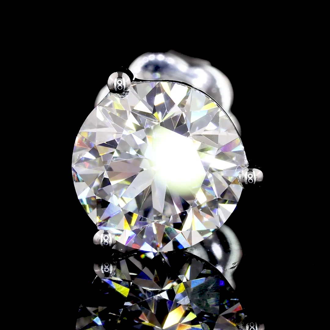 3.04 CTTW Round Lab Diamond Martini Earring 14k White Gold F Color and VVS2/VS1 Clarity jewelry-spot-usa