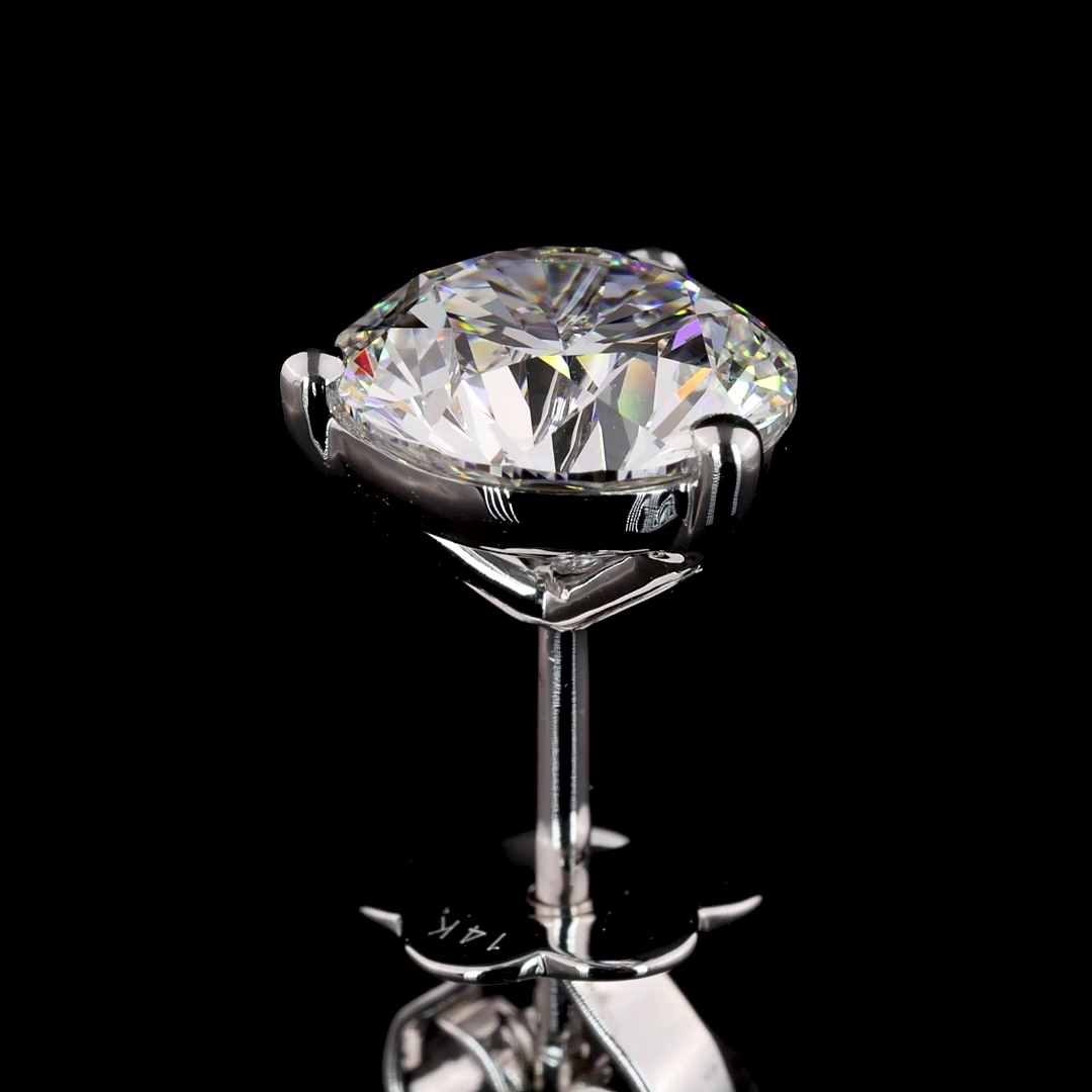 3.04 CTTW Round Lab Diamond Martini Earring 14k White Gold F Color and VVS2/VS1 Clarity jewelry-spot-usa