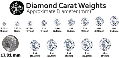 1 CTTW Round Lab Diamond Studs 14K White Gold (F VS1)