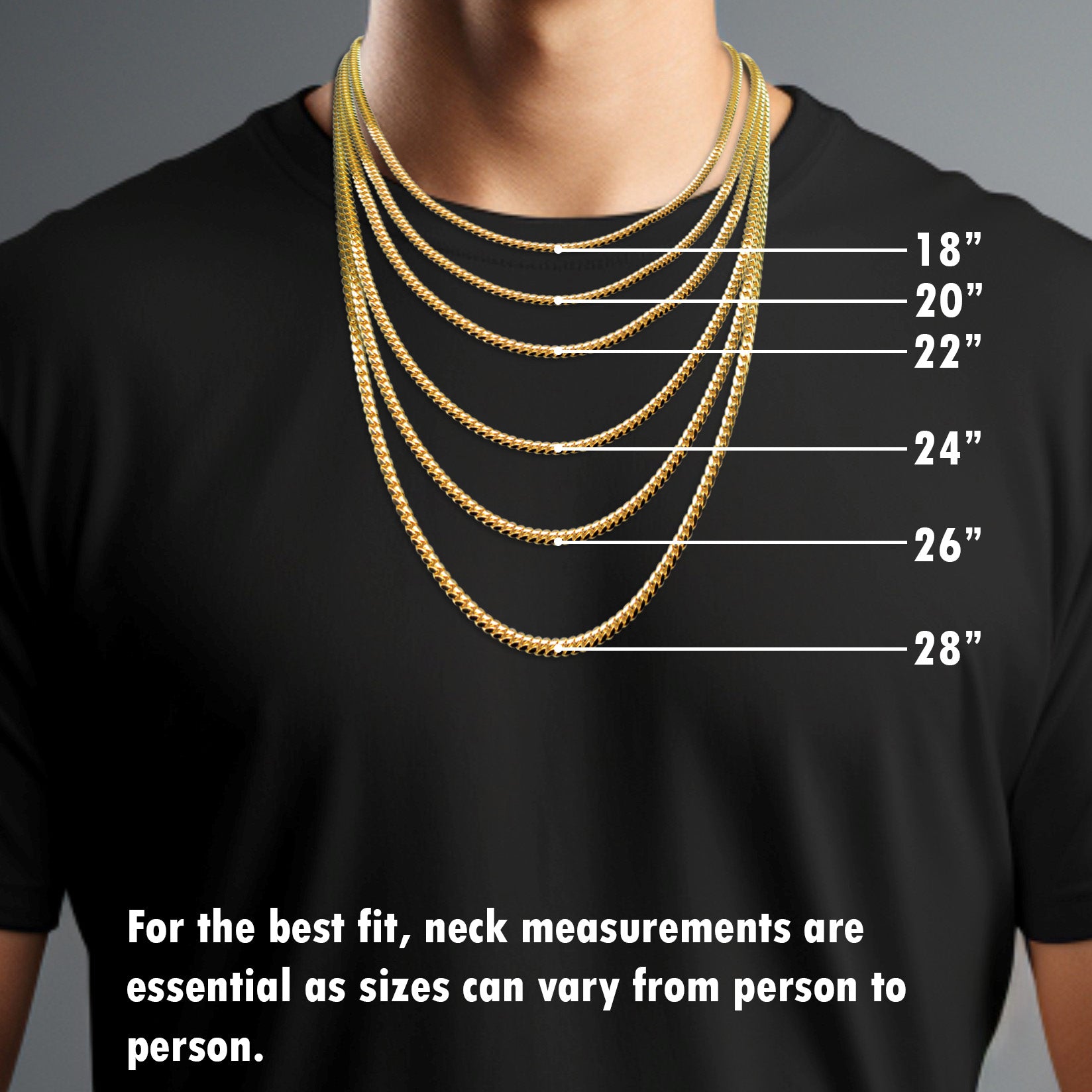 4mm Solid Gold Diamond Cut Rope Necklace