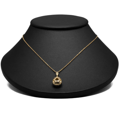 4.00 CTTW Pear Lab-Grown Diamond Necklace in 14K Yellow Gold, 16.5"