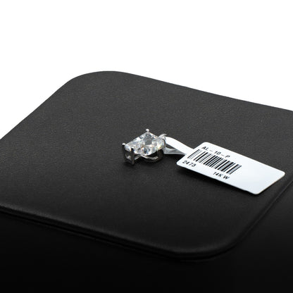 Lab-Grown Diamond Prong Pendant in 14K White Gold, 1.93 CTTW
