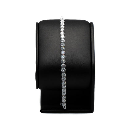 10.00 CTTW Round Lab-Grown Diamond Tennis Bracelet in 14K White Gold, 7"