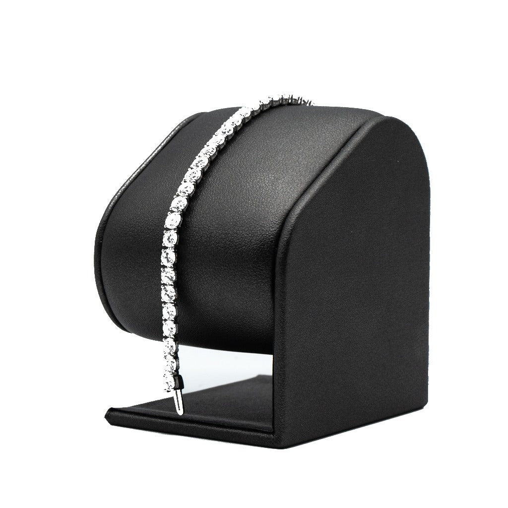 10.00 CTTW Round Lab-Grown Diamond Tennis Bracelet in 14K White Gold, 7"