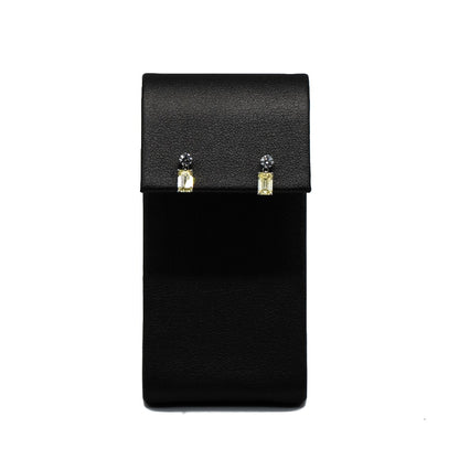 14K Two-Tone Gold Emerald Lab-Grown Diamond Earrings, 1.14 CTTW