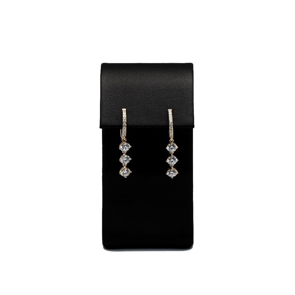2.06 CTTW Round Lab-Grown Diamond Earrings in 14K Yellow Gold