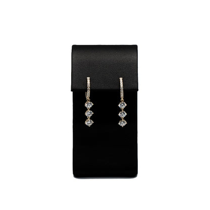 2.06 CTTW Round Lab-Grown Diamond Earrings in 14K Yellow Gold