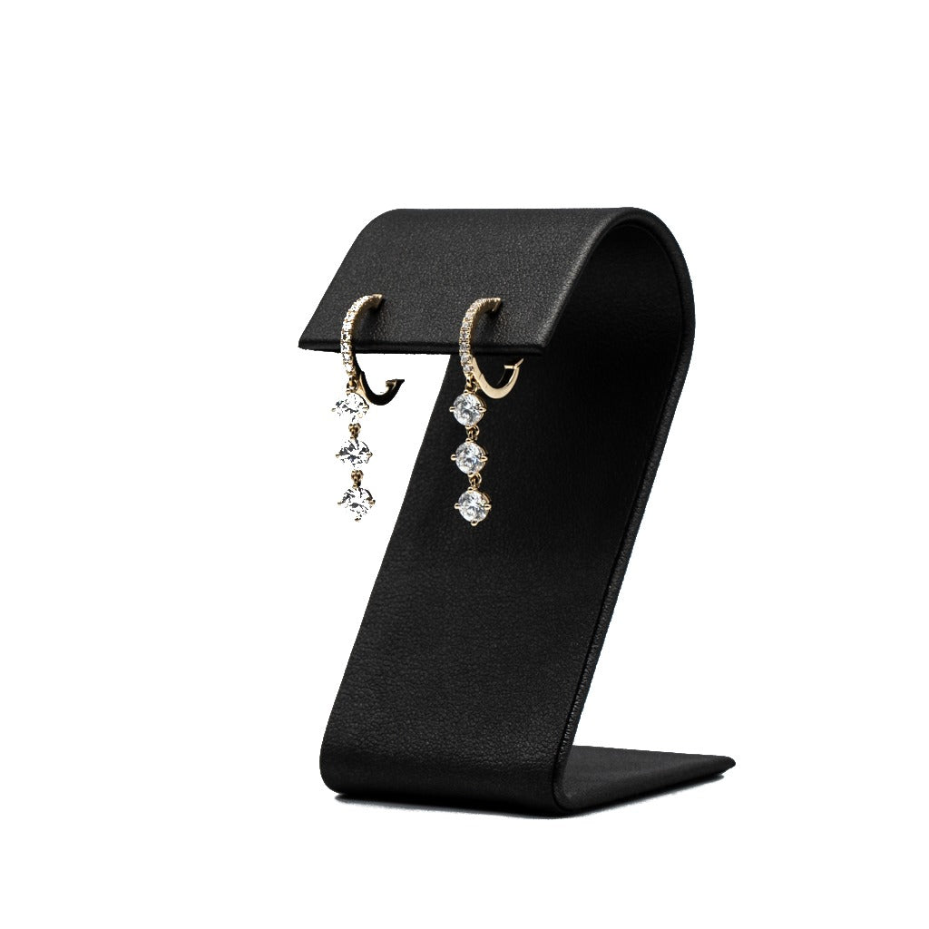 2.06 CTTW Round Lab-Grown Diamond Earrings in 14K Yellow Gold
