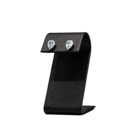 14K White Gold Pear Lab-Grown Diamond Stud Earrings, 4.08 CTTW