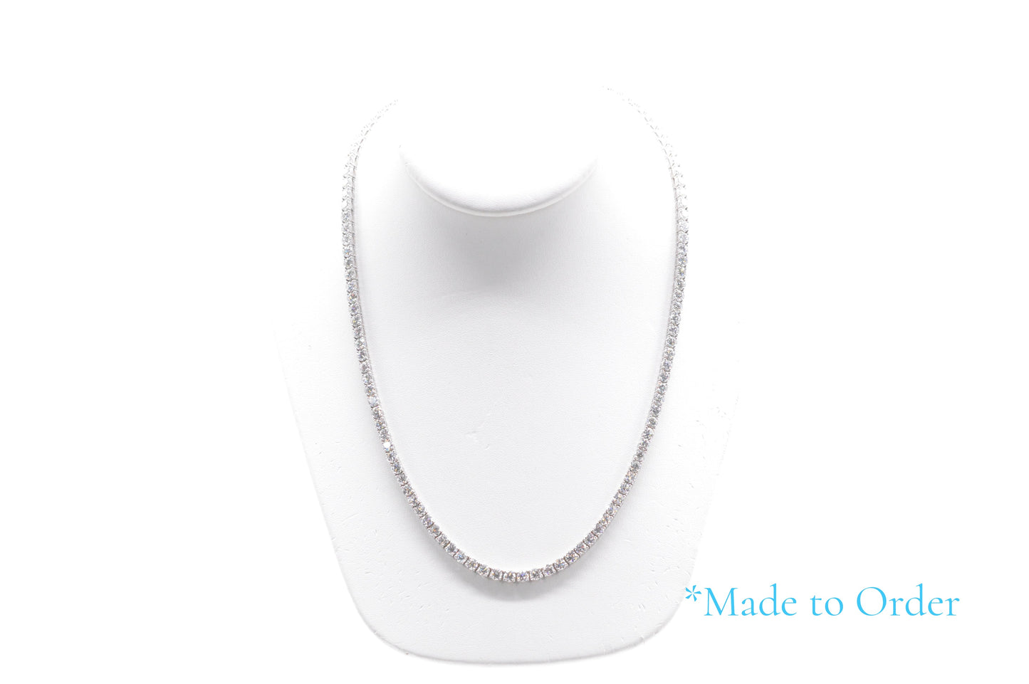 4mm Made to Order Natural Diamond Tennis Chain 14K Made to Order Natural Tennis Chains