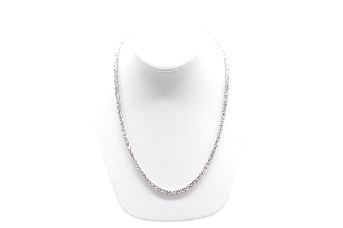 4mm Made to Order Natural Diamond Tennis Chain 14K Made to Order Natural Tennis Chains