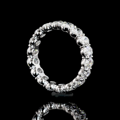 3.05 CTTW Oval Lab Diamond Full Eternity Sz. 4.75 14k White Gold E Color and VS Clarity jewelry-spot-usa