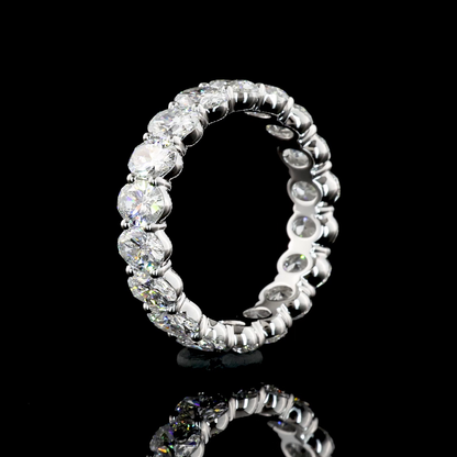 3.05 CTTW Oval Lab Diamond Full Eternity Sz. 4.75 14k White Gold E Color and VS Clarity jewelry-spot-usa