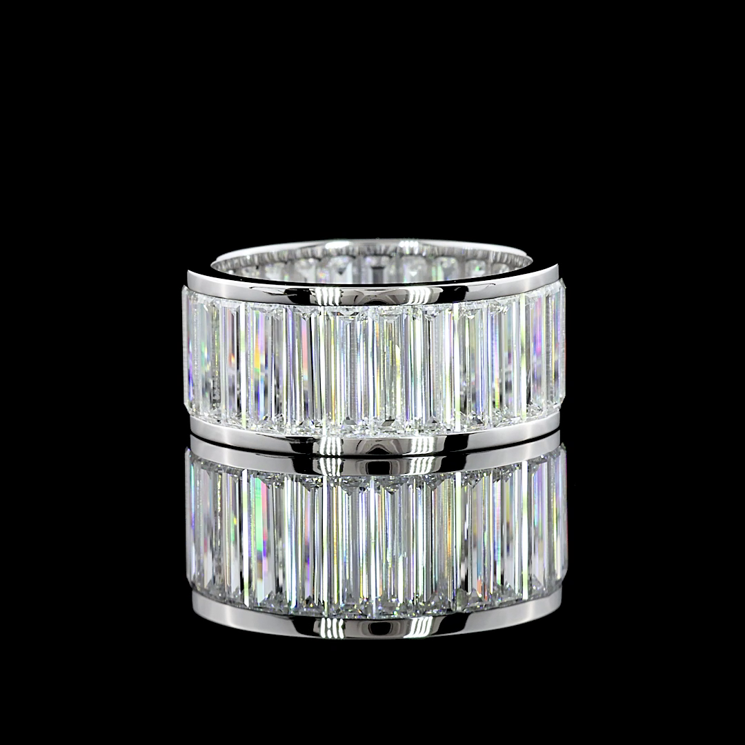 7.22 CTTW Baguette Lab Diamond Full Eternity (D Color and VS1 Clarity)