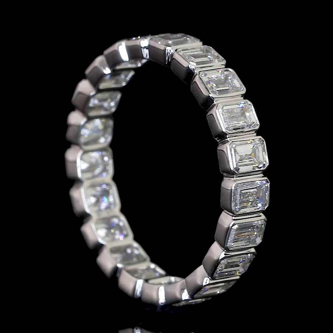 1.93 CTTW Emerald Lab Diamond Full Eternity (F Color and VS2 Clarity)