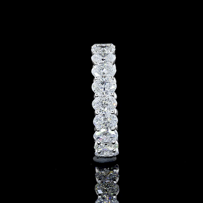 3.31 CTTW Oval Lab Grown Diamond Full Eternity Sz. 5.75 (E Color and VS Clarity)