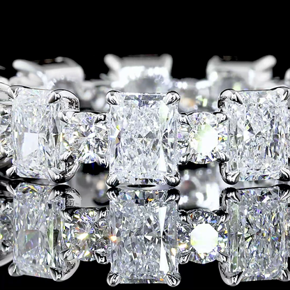 3.09 CTTW MIX Lab Diamond Full Eternity Sz. 5.5 14k White Gold F Color and VS Clarity jewelry-spot-usa