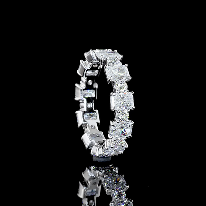 3.09 CTTW MIX Lab Diamond Full Eternity Sz. 5.5 14k White Gold F Color and VS Clarity jewelry-spot-usa