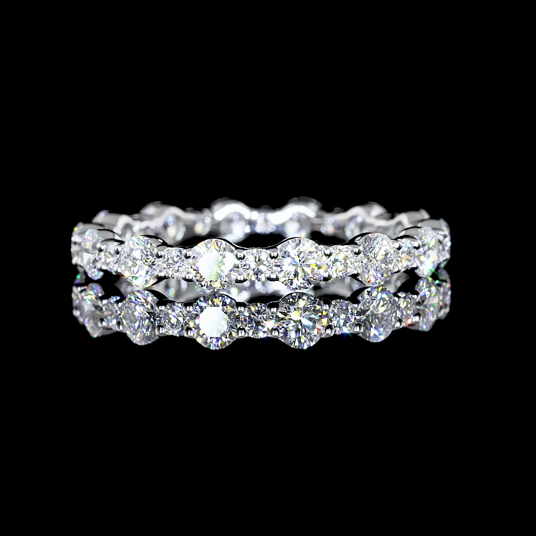 1.24 CTTW Round Lab Diamond Full Eternity (E Color and VS1 Clarity)