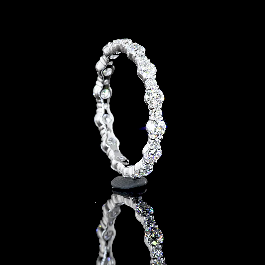 1.24 CTTW Round Lab Diamond Full Eternity (E Color and VS1 Clarity)