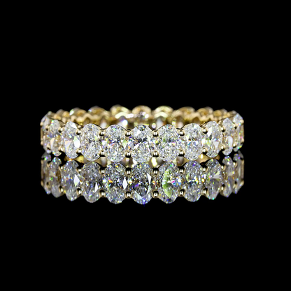 2.41 CTTW Oval Lab Diamond Full Eternity Sz. 5.75 14k Yellow Gold (E Color and VS Clarity)
