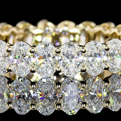 2.41 CTTW Oval Lab Diamond Full Eternity Sz. 5.75 14k Yellow Gold (E Color and VS Clarity)
