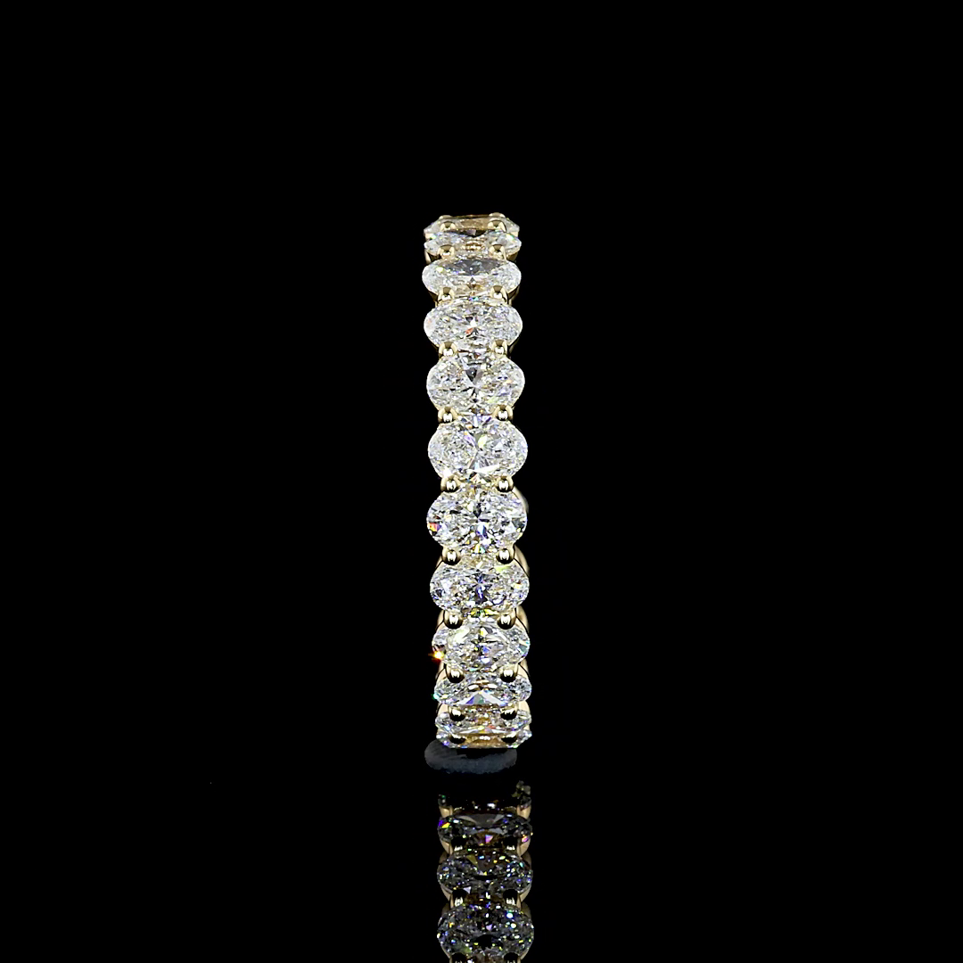 2.41 CTTW Oval Lab Diamond Full Eternity Sz. 5.75 14k Yellow Gold (E Color and VS Clarity)