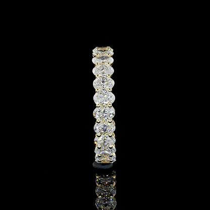 2.41 CTTW Oval Lab Diamond Full Eternity Sz. 5.75 14k Yellow Gold (E Color and VS Clarity)