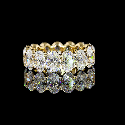 6.64 CTTW Oval Lab Diamond Full Eternity (E Color and VS Clarity)