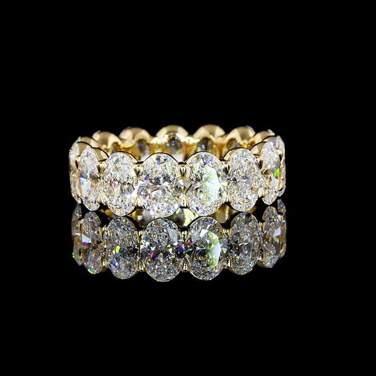 6.64 CTTW Oval Lab Diamond Full Eternity (E Color and VS Clarity)