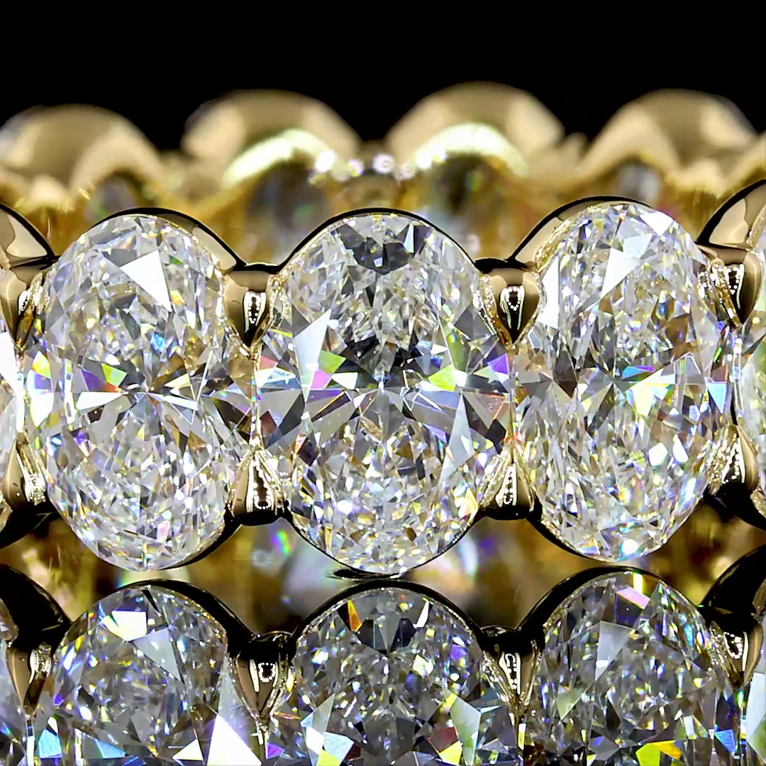 6.64 CTTW Oval Lab Diamond Full Eternity (E Color and VS Clarity)