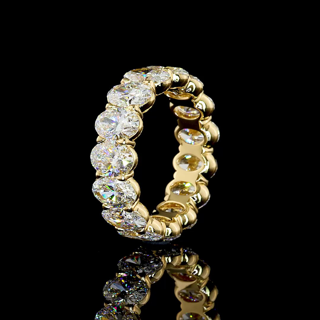 6.64 CTTW Oval Lab Diamond Full Eternity (E Color and VS Clarity)