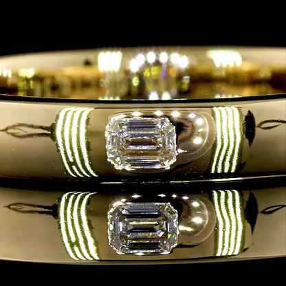 0.34 CTTW Emerald Lab Diamond 3/4 Eternity Band (E Color and VS Clarity)