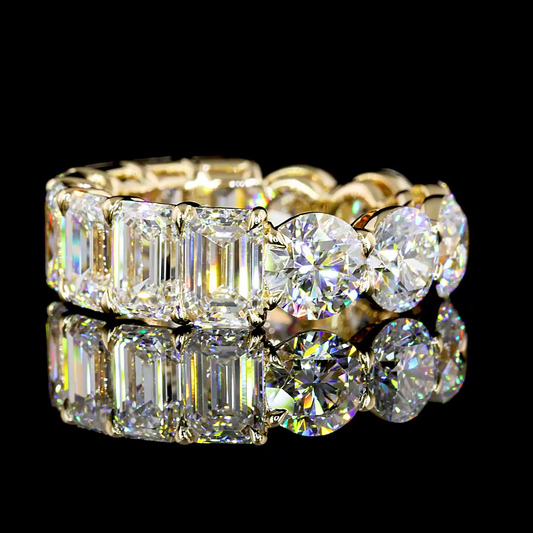 10.72 CTTW Emerald Lab Diamond Full Eternity (E Color and VS Clarity)