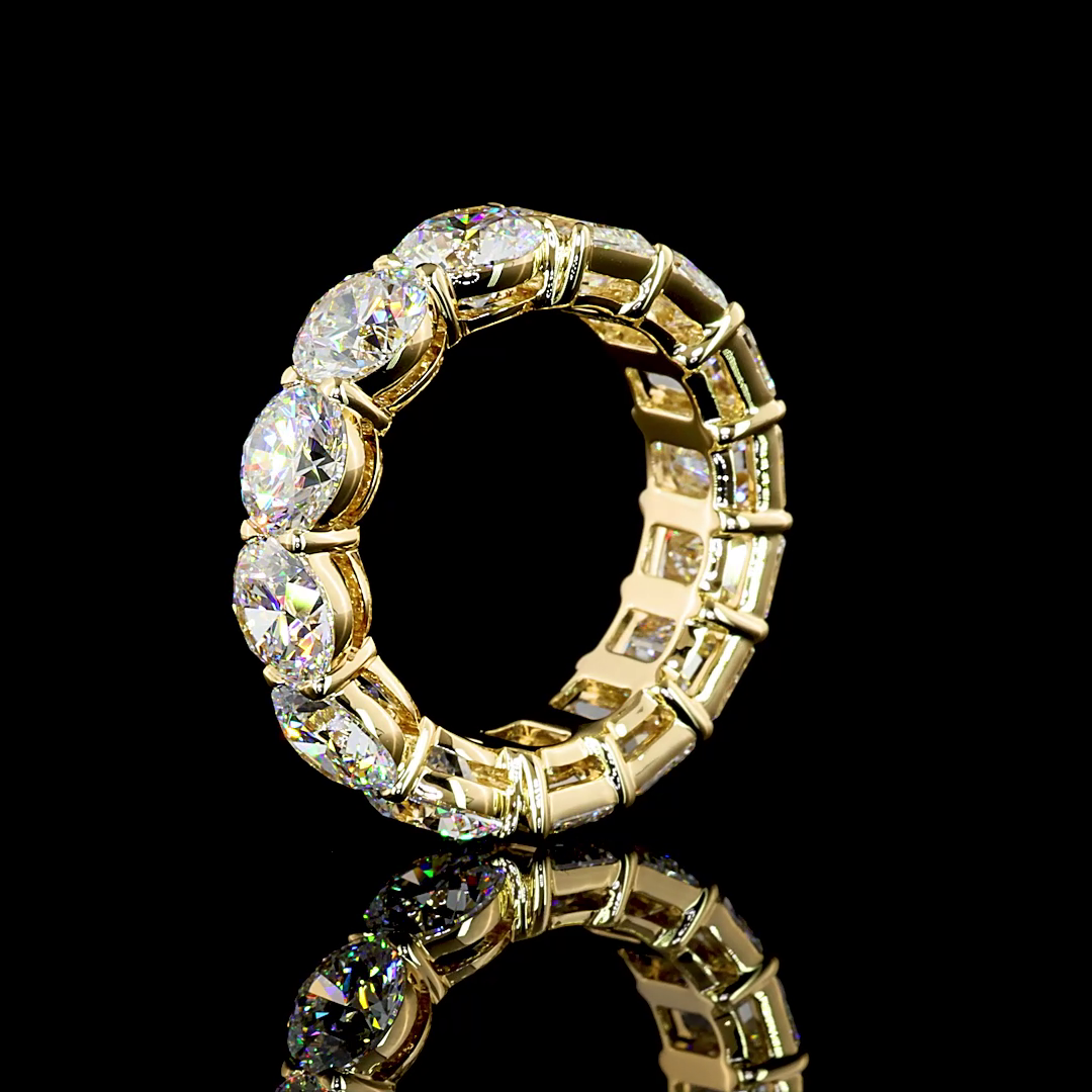 10.72 CTTW Emerald Lab Diamond Full Eternity (E Color and VS Clarity)