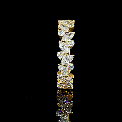 1.24 CTTW Marquise Lab Grown Diamond 3/4 Eternity Band Sz. 4.75 (F Color and VS2 Clarity)