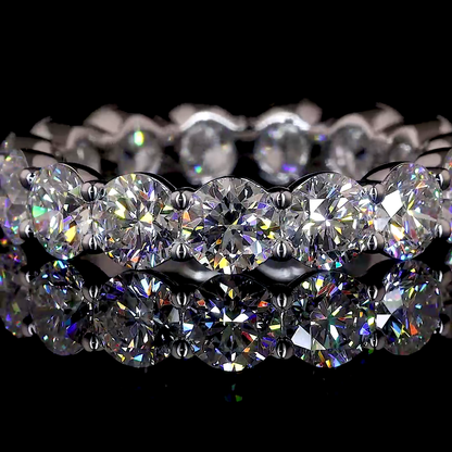 4.61 CTTW Round Lab Grown Diamond Full Eternity Sz. 6.5 (E Color and VVS2 Clarity)