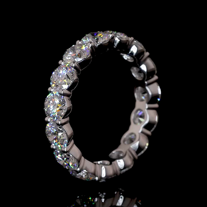 4.61 CTTW Round Lab Grown Diamond Full Eternity Sz. 6.5 (E Color and VVS2 Clarity)