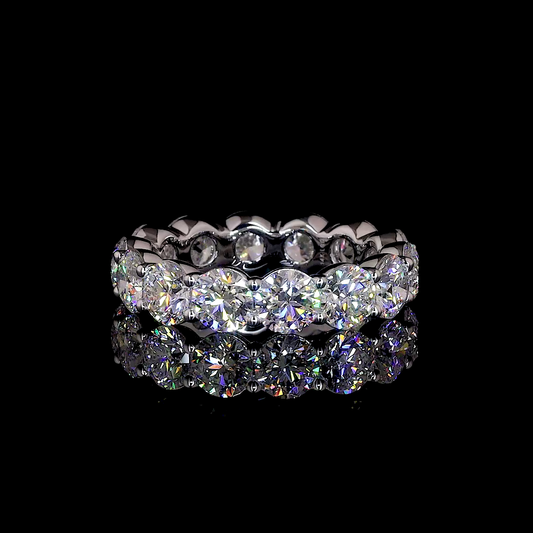 5.56 CTTW Round Lab Diamond Full Eternity (D Color and VVS2 Clarity)