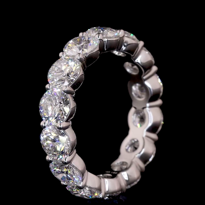 5.56 CTTW Round Lab Diamond Full Eternity (D Color and VVS2 Clarity)