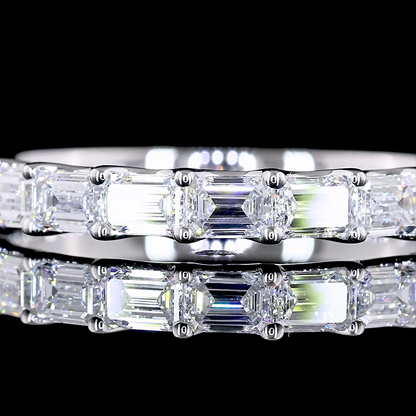 1.00 CTTW Emerald Lab Diamond Half Eternity Eternity Band Sz. 6.5 (E Color and VS Clarity)
