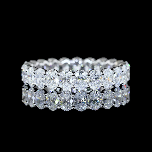 2.31 CTTW Oval Lab Grown Diamond Full Eternity Sz. 5.75 (E Color and VS1 Clarity)