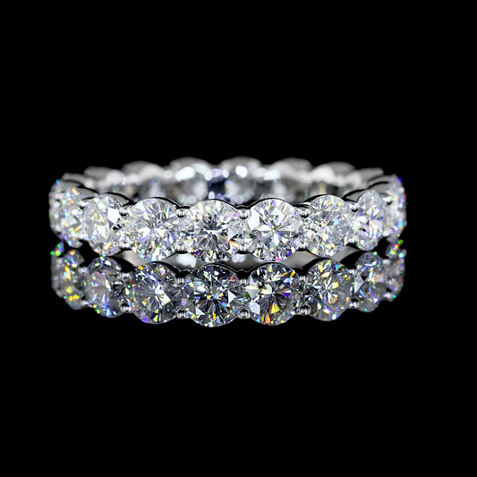 2.93 CTTW Round Lab Diamond Full Sz. 5.75 14k White Gold (E Color and VS Clarity)