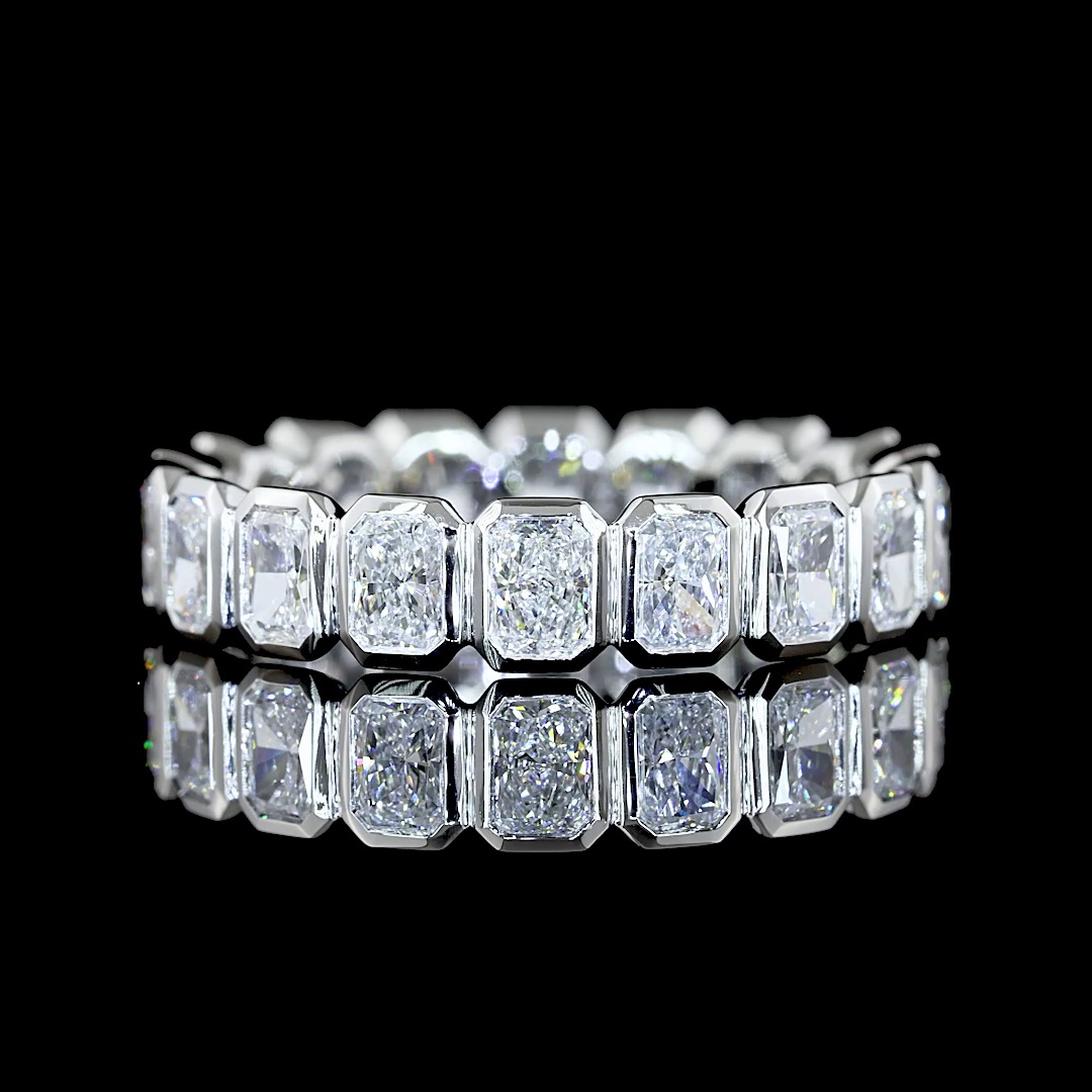 1.82 CTTW Radiant Lab Grown Diamond Full Eternity Sz. 5.25 (E Color and VS Clarity)