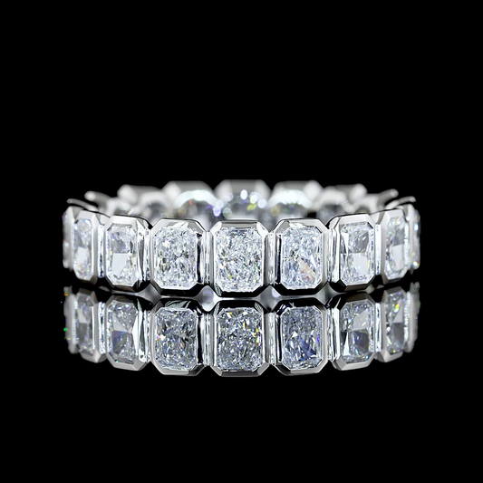 1.82 CTTW Radiant Lab Grown Diamond Full Eternity Sz. 5.25 (E Color and VS Clarity)