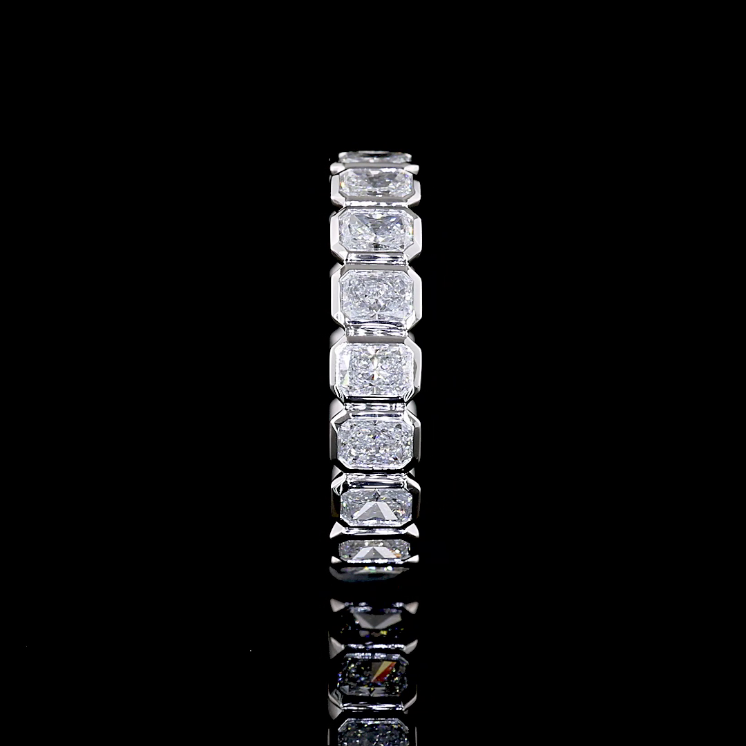 1.82 CTTW Radiant Lab Grown Diamond Full Eternity Sz. 5.25 (E Color and VS Clarity)