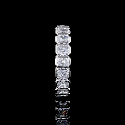 1.82 CTTW Radiant Lab Grown Diamond Full Eternity Sz. 5.25 (E Color and VS Clarity)