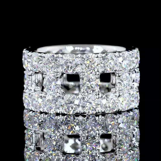 7.28 CTTW Round Lab Diamond Full Eternity (E Color and VS Clarity)