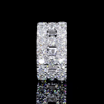 7.28 CTTW Round Lab Diamond Full Eternity (E Color and VS Clarity)