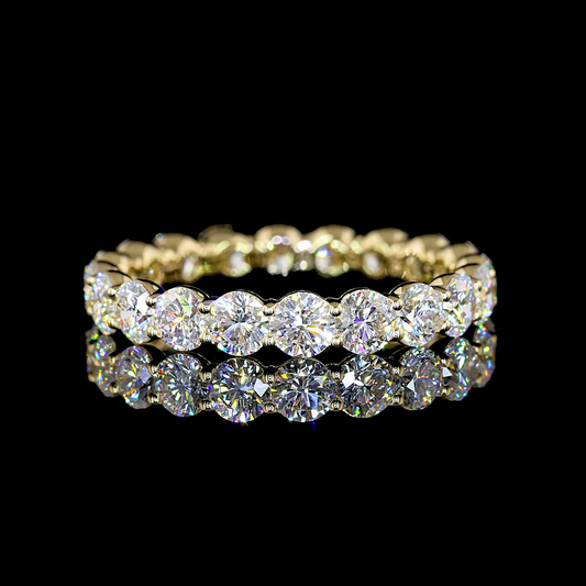 2.23 CTTW Round Lab Diamond Full Eternity Sz. 6 (E Color and VS Clarity)